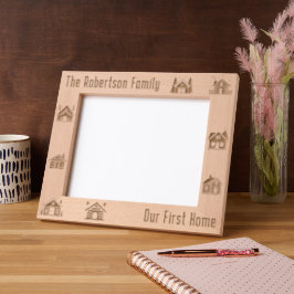 Ons eerste huis Nieuwe Huis Custom Family Name 10x Gegraveerde Lijstjes
