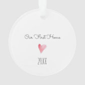 ONS EERSTE HUIS Sweet Hearts Art Love Adres Ornament (achterkant)