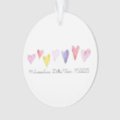 ONS EERSTE HUIS Sweet Hearts Art Love Adres Ornament (voorkant)