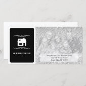 ons eerste huis ( zwart - wit mod ) aankondiging (Voorkant / Achterkant)