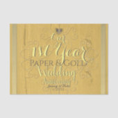 "Ons eerste jaar papier en (Faux)goudweddenschap" (Voorkant)