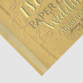 "Ons eerste jaar papier en (Faux)goudweddenschap" (Detail)