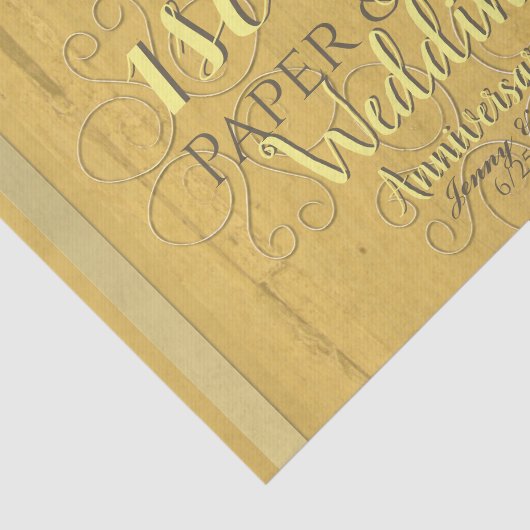 "Ons eerste jaar papier en (Faux)goudweddenschap" (Detail)