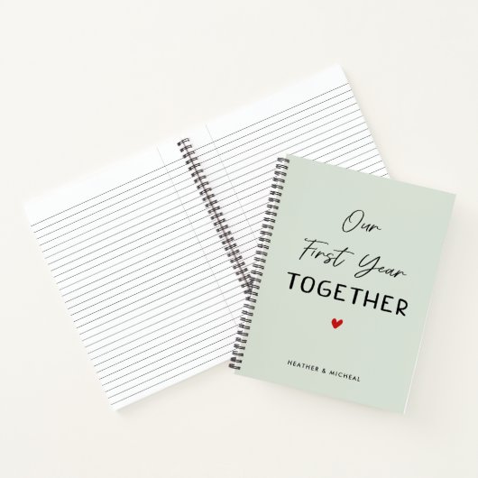 Ons eerste jaar samen 1 jaar Jubileum Journal Notitieboek (Binnen)