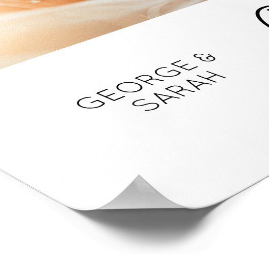 ons eerste jaar samen bruiloft Jubileum 5Foto Poster (Hoek)