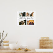 ons eerste jaar samen bruiloft Jubileum 6Foto Poster (Keuken)