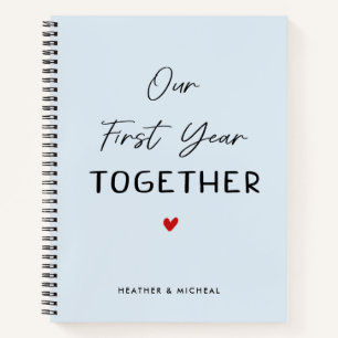 Ons Eerste Jaar Samen Valentijnsdag Cadeau Dagboek Notitieboek