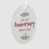 Ons eerste Jubileum Penseelbeheerprogramma Ornament (voorkant)