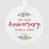 Ons eerste Jubileum Penseelbeheerprogramma Ornament (voorkant)