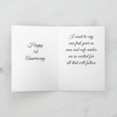 ***ONS EERSTE JUBILEUM*** VOEL DE LIEFDE *VROUW* KAART (Binnen)