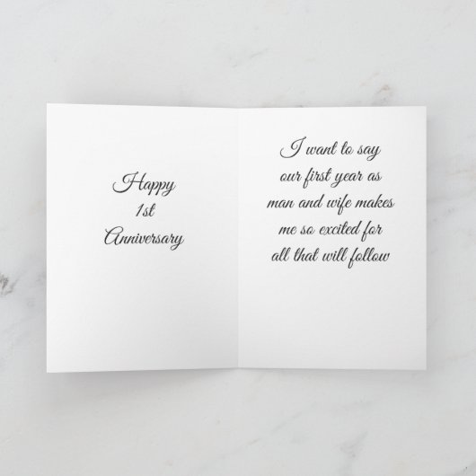 ***ONS EERSTE JUBILEUM*** VOEL DE LIEFDE *VROUW* KAART (Binnen)