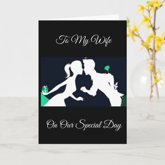 ***ONS EERSTE JUBILEUM*** VOEL DE LIEFDE *VROUW* KAART (Gele Bloem)