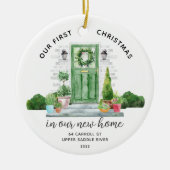 Ons eerste kerst in New House keramische versierin Keramisch Ornament (Voorkant)