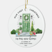 Ons eerste kerst in New House keramische versierin Keramisch Ornament (Links)