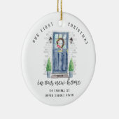 Ons eerste kerst in New House keramische versierin Keramisch Ornament (Rechts)