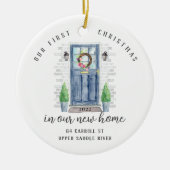 Ons eerste kerst in New House keramische versierin Keramisch Ornament (Voorkant)
