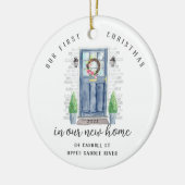 Ons eerste kerst in New House keramische versierin Keramisch Ornament (Links)