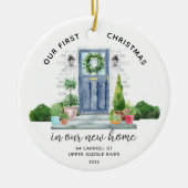 Ons eerste kerst in New House keramische versierin Keramisch Ornament (Voorkant)