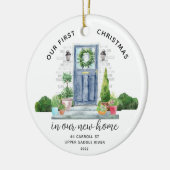 Ons eerste kerst in New House keramische versierin Keramisch Ornament (Links)