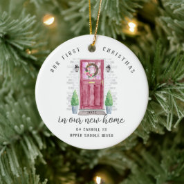 Ons eerste kerst in New House keramische versierin Keramisch Ornament
