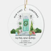 Ons eerste kerst in New House keramische versierin Keramisch Ornament (Links)