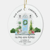 Ons eerste kerst in New House keramische versierin Keramisch Ornament (Links)