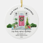 Ons eerste kerst in New House keramische versierin Keramisch Ornament (Voorkant)