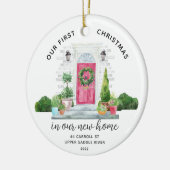 Ons eerste kerst in New House keramische versierin Keramisch Ornament (Links)