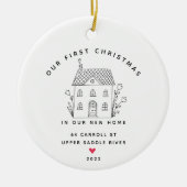 Ons eerste kerst in New House keramische versierin Keramisch Ornament (Voorkant)