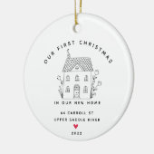 Ons eerste kerst in New House keramische versierin Keramisch Ornament (Links)