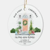Ons eerste kerst in New House keramische versierin Keramisch Ornament (Links)