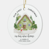 Ons eerste kerst in New House keramische versierin Keramisch Ornament (Links)