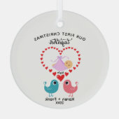 Ons eerste kerst Ornament - Custom Glass (Achterkant)