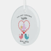 Ons eerste kerst Ornament - Custom Glass (Voorkant links)