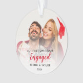 Ons eerste kerst verloofde paar Ornament (voorkant)