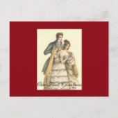Ons eerste Kerst Victoriaans Paar Briefkaart (Voorkant)