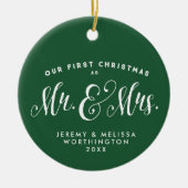 Ons eerste kerstblad met groen ornament voor foto' (Voorkant)