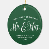 Ons eerste kerstblad met groen ornament voor foto' (Links)