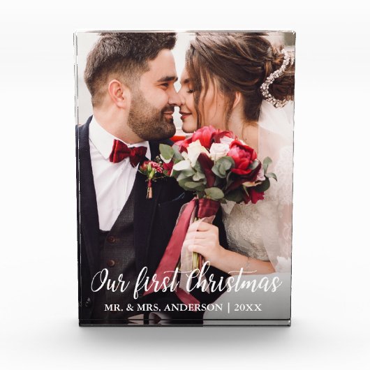 Ons eerste kerstbruiloft-fotoscript fotoblokken (Voorkant)