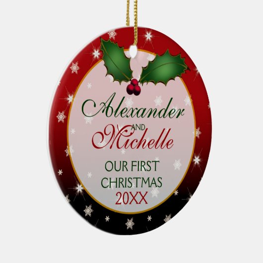 Ons eerste kerstbruiloft Ornament (Rechts)