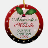 Ons eerste kerstbruiloft Ornament (Voorkant)