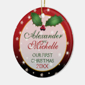 Ons eerste kerstbruiloft Ornament (Links)
