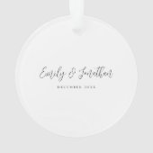 Ons eerste kerstcadeauschrift met foto's ornament (achterkant)