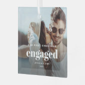 Ons eerste kerstcadeautje Glass Photo Ornament (Voorkant links)