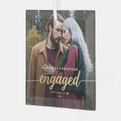 Ons eerste kerstcadeautje Glass Photo Ornament (Voorkant links)