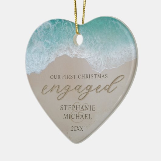 Ons eerste kerstcadeautje met keramisch keramisch  ornament (Links)