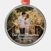 Ons eerste kerstcadeautje met script: foto van me metalen ornament (Voorkant)