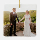 Ons eerste kerstcadeautje ornament met foto's (Achterkant)