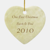 Ons eerste kerstcadeautje Ornament met foto's van  (Achterkant)