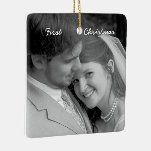 Ons eerste kerstcadeautje Ornament met foto's van  (Rechts)
